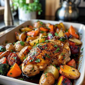 One-Pan Balsamic Chicken and Vegetables Recipe