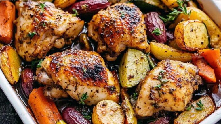 One-Pan Honey Mustard Chicken and Veggies Recipe