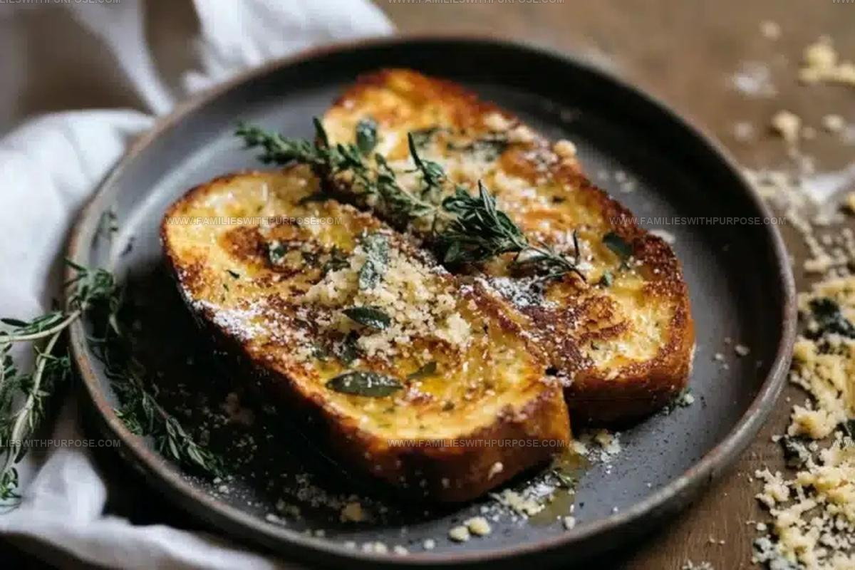 Parmesan French Toast Recipe with Thyme and Sage