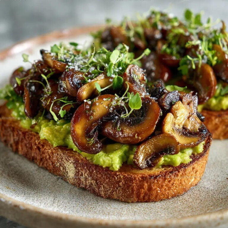 Avocado Garlicky Mushroom Toast Recipe