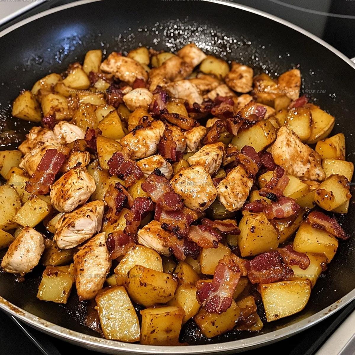 Smoky BBQ Bacon Chicken Potato Skillet Recipe
