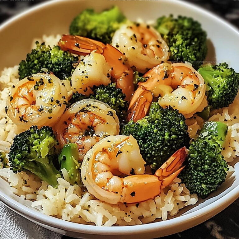 Low Carb Garlic Butter Shrimp Broccoli Rice Recipe