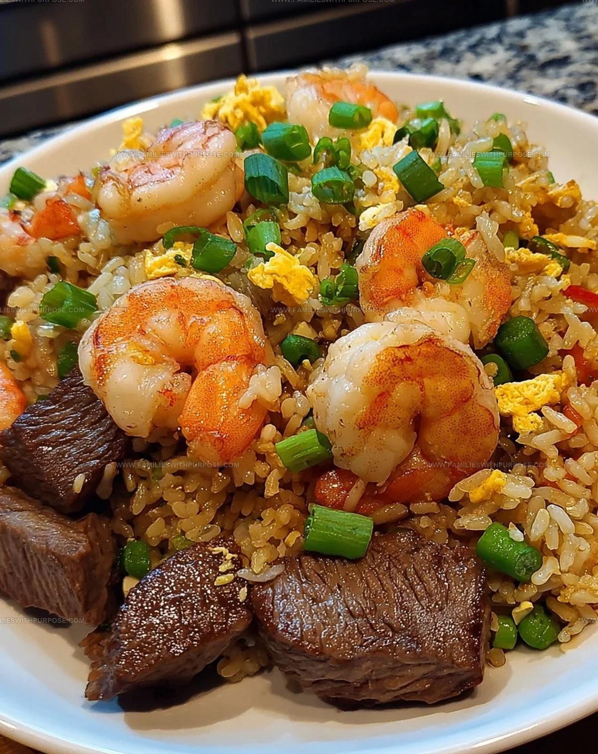 Restaurant Style Shrimp Steak Fried Rice Recipe