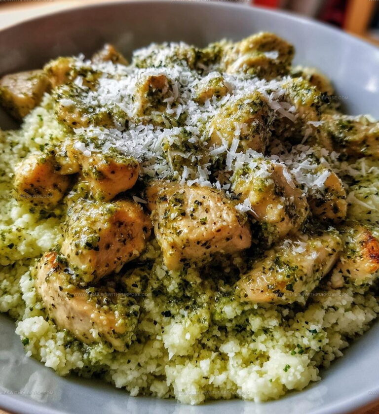 Pesto Chicken Cauliflower Rice Recipe