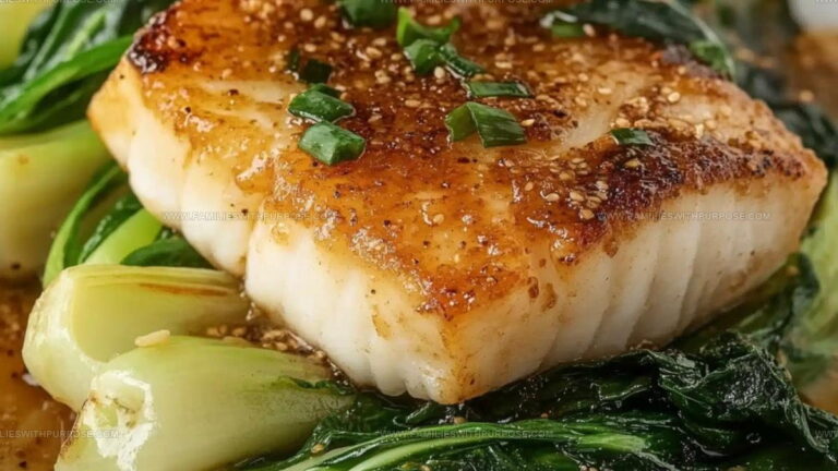 Soy Sesame Glazed Cod With Charred Bok Choy Recipe