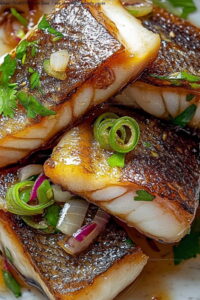 Ginger Onion Fried Sea Bass Recipe