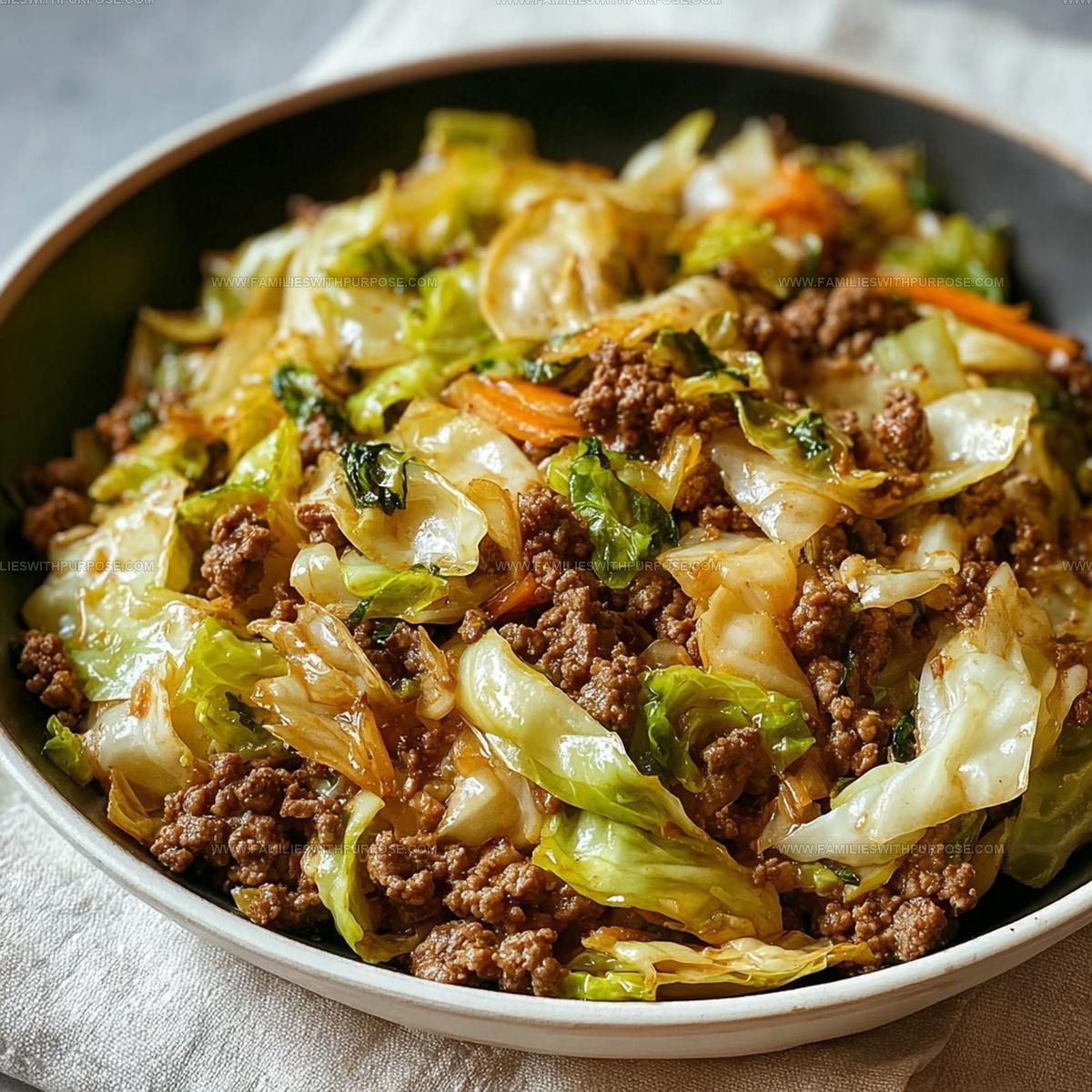 Chinese Ground Beef Cabbage Stir Fry Recipe