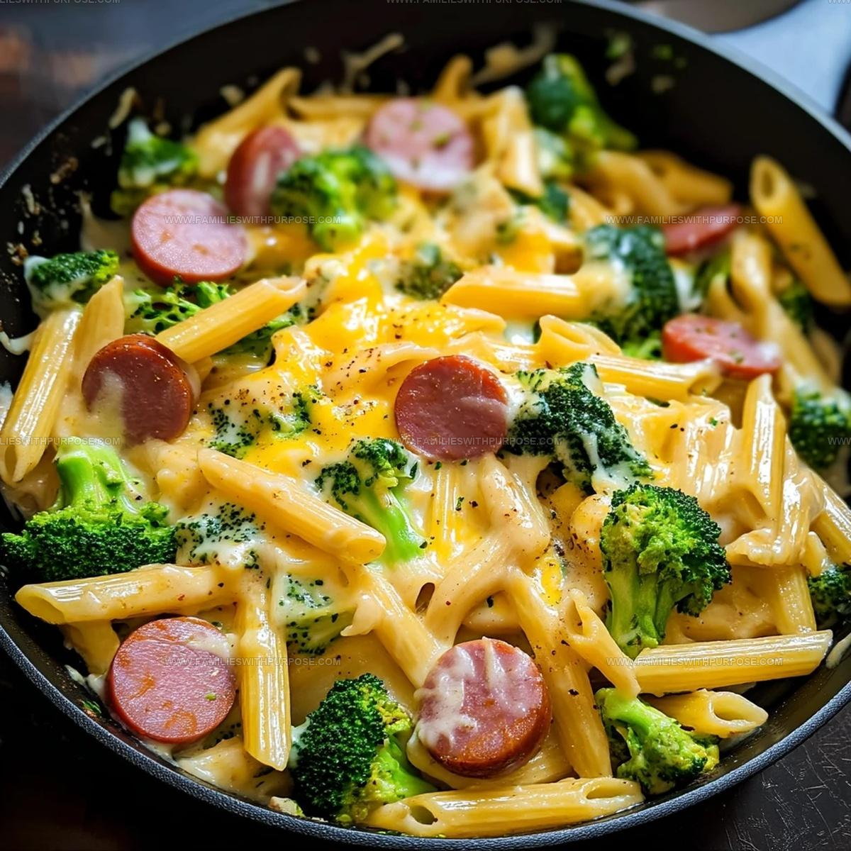 One Skillet Creamy Kielbasa Broccoli Recipe
