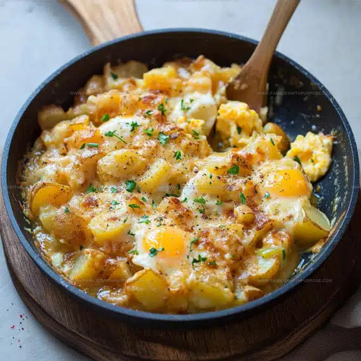 Skillet Breakfast Potato Egg Scramble Recipe