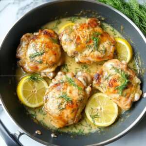 Lemon Dill Chicken Thighs Skillet Recipe