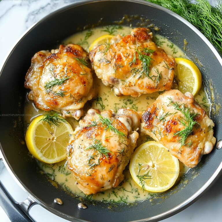 Lemon Dill Chicken Thighs Skillet Recipe
