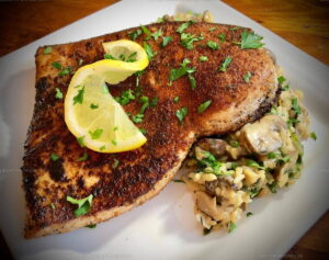 Charred Blackened Swordfish Steak Recipe