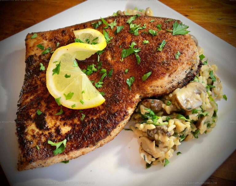 Charred Blackened Swordfish Steak Recipe