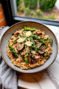 Mushroom and Asparagus Risotto Recipe