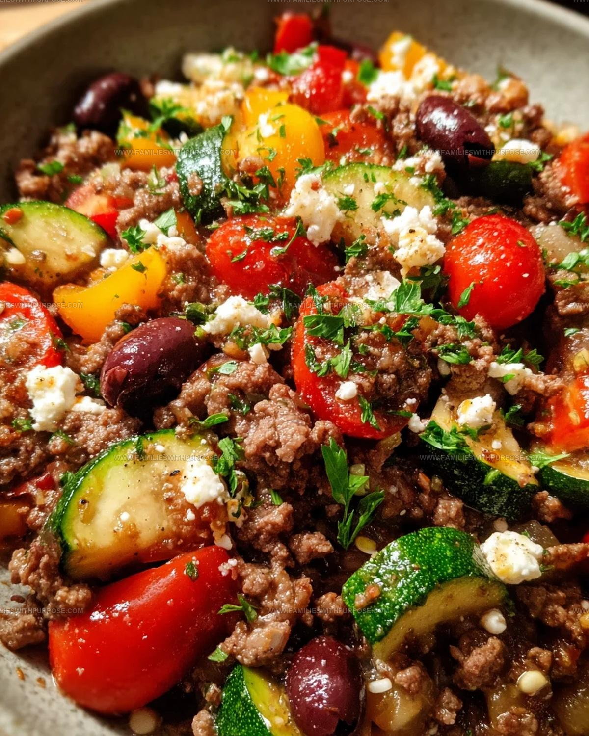 Mediterranean Herb Ground Beef Stir Fry Recipe