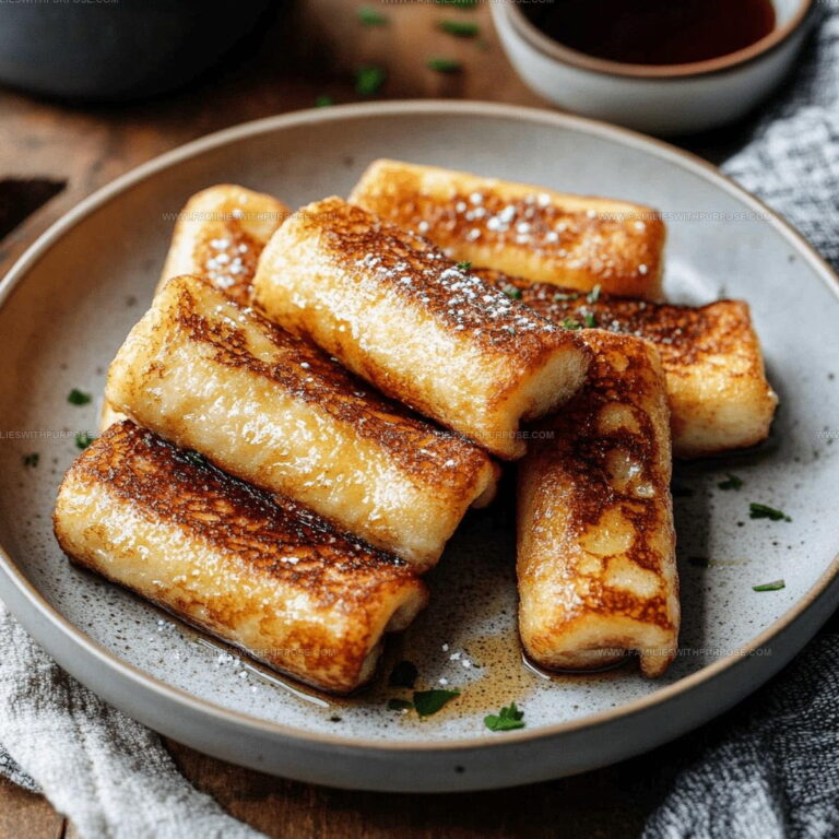 Crispy Fried Sausage Roll Ups Recipe