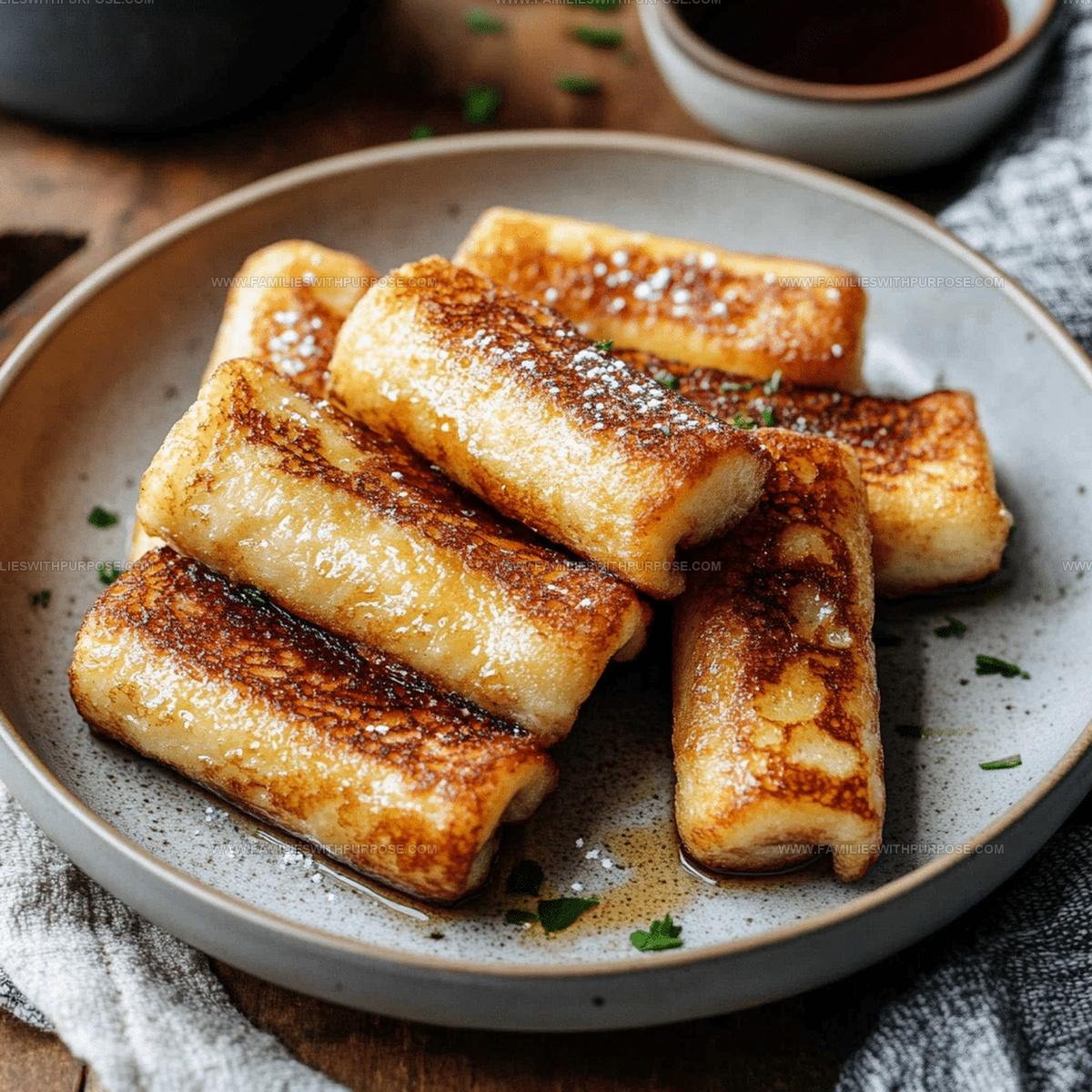 Crispy Fried Sausage Roll Ups Recipe