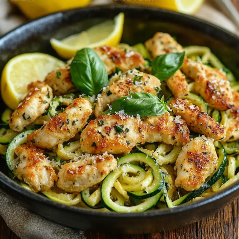 Lemon Garlic Chicken Zoodles Recipe