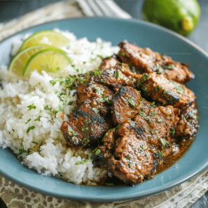 Ginger Lime Pork With Coconut Rice Recipe