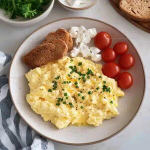 Fluffy Cottage Cheese Scrambled Eggs Recipe