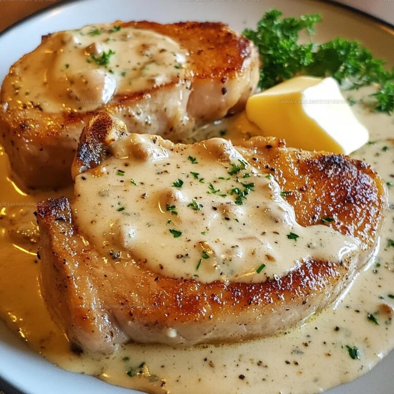 Creamy Garlic Pork Chops Recipe