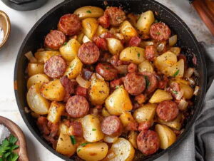Skillet Style Smoked Sausage And Potatoes Recipe