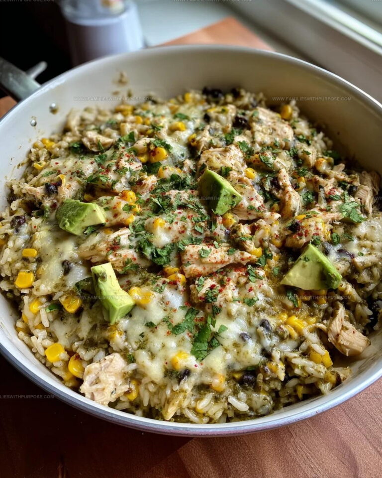 Salsa Verde Chicken & Rice Skillet Recipe
