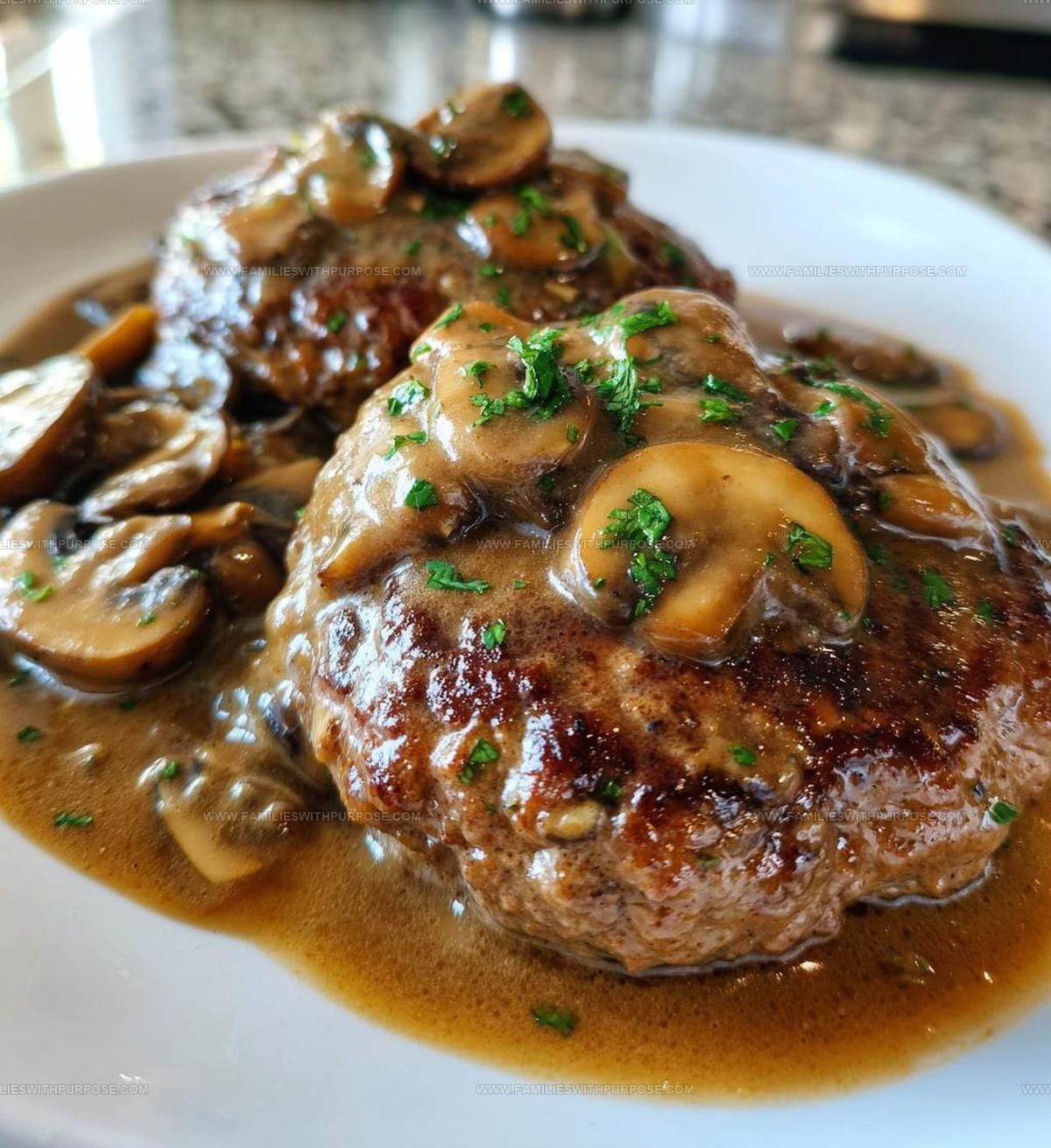 Classic Comfort Salisbury Steak With Mushroom Gravy Recipe