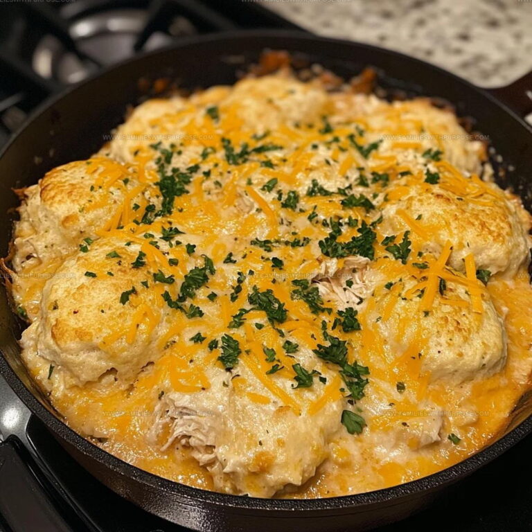 Cheesy Chicken And Biscuit Dump Skillet Recipe