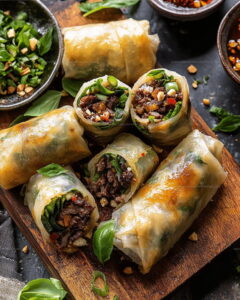 Asian Inspired Beef Rolls Recipe