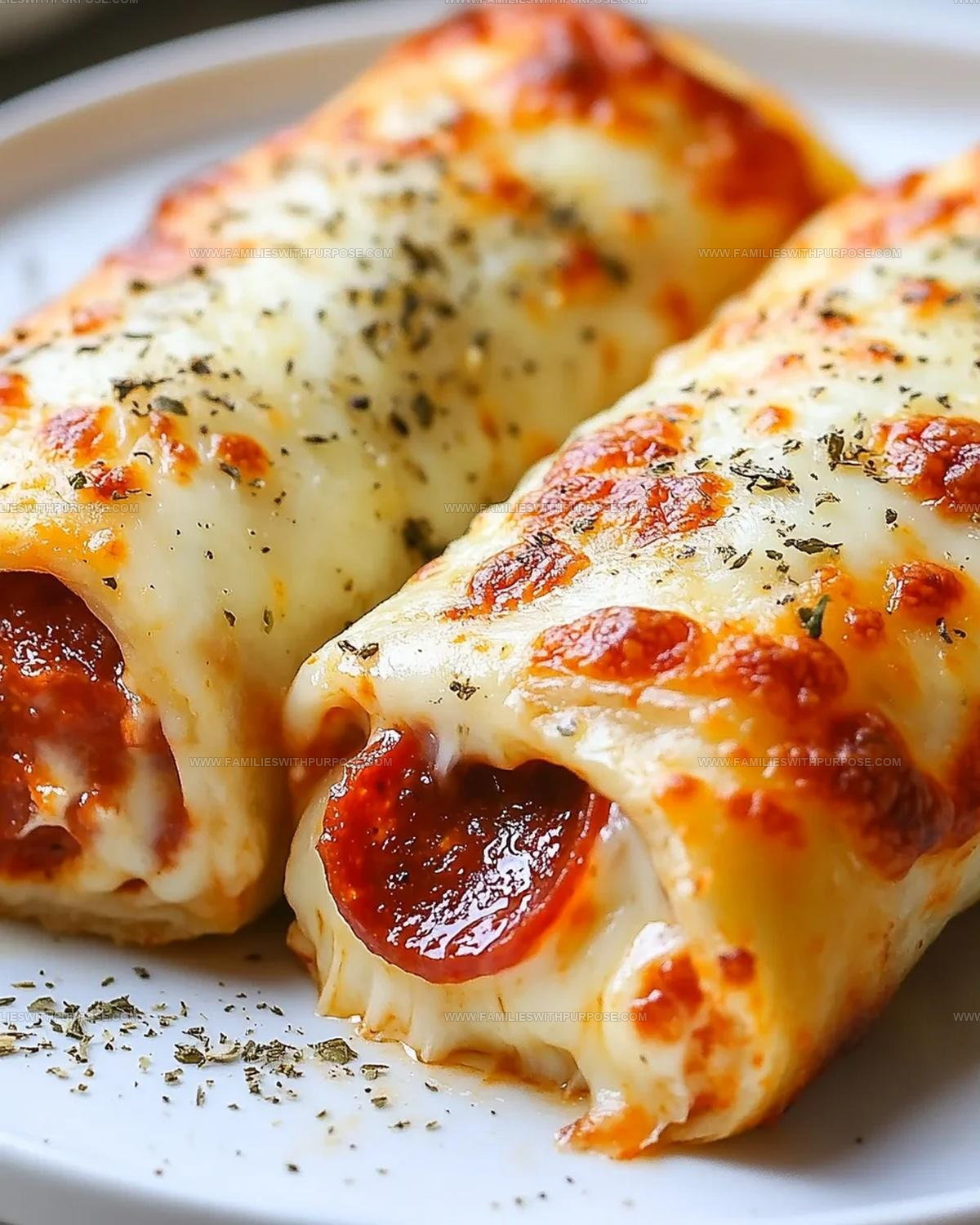Cheesy Pepperoni Pizza Roll Ups Recipe
