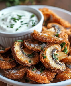 Crispy Fried Sliced Mushrooms Ranch Recipe