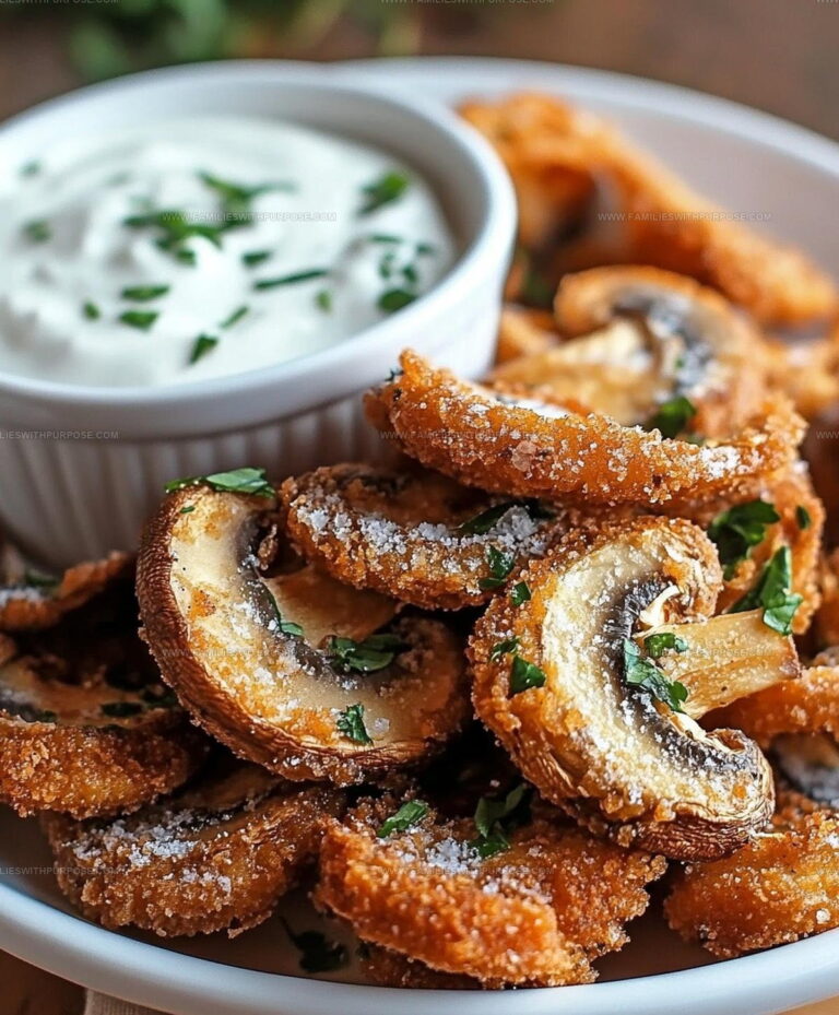 Crispy Fried Sliced Mushrooms Ranch Recipe