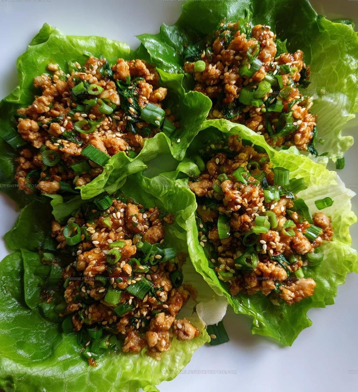 Asian Garlic Sesame Chicken Lettuce Cups Recipe