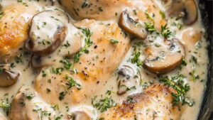 Creamy Herb Mushroom Chicken Recipe