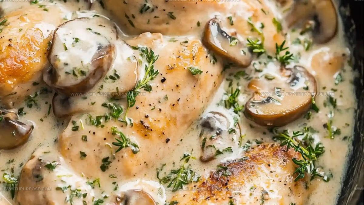 Creamy Herb Mushroom Chicken Recipe