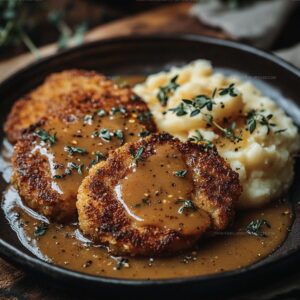 Golden Buttermilk Fried Pork Cutlets with Pan Gravy Recipe
