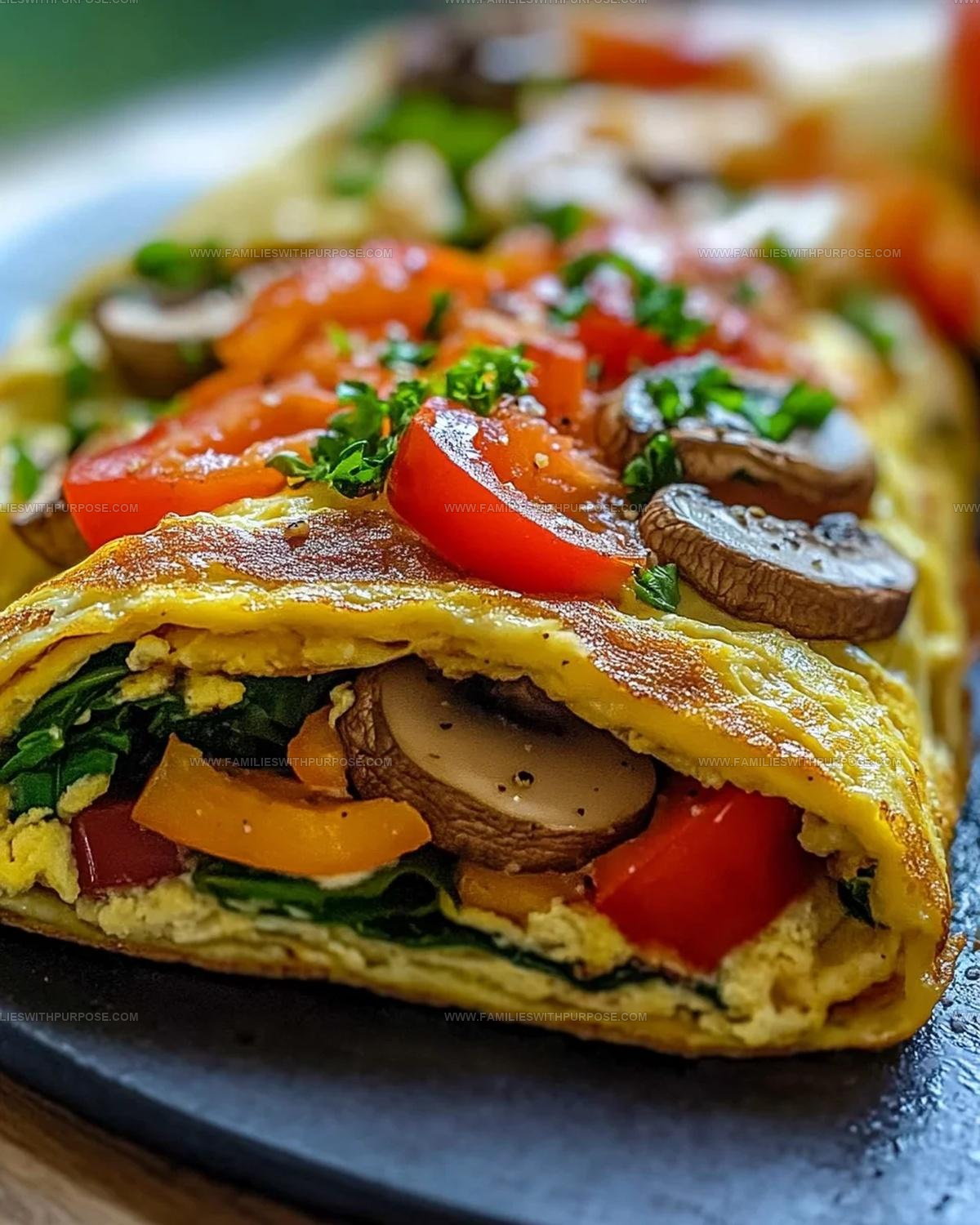 Veggie Omelette Roll Ups Recipe