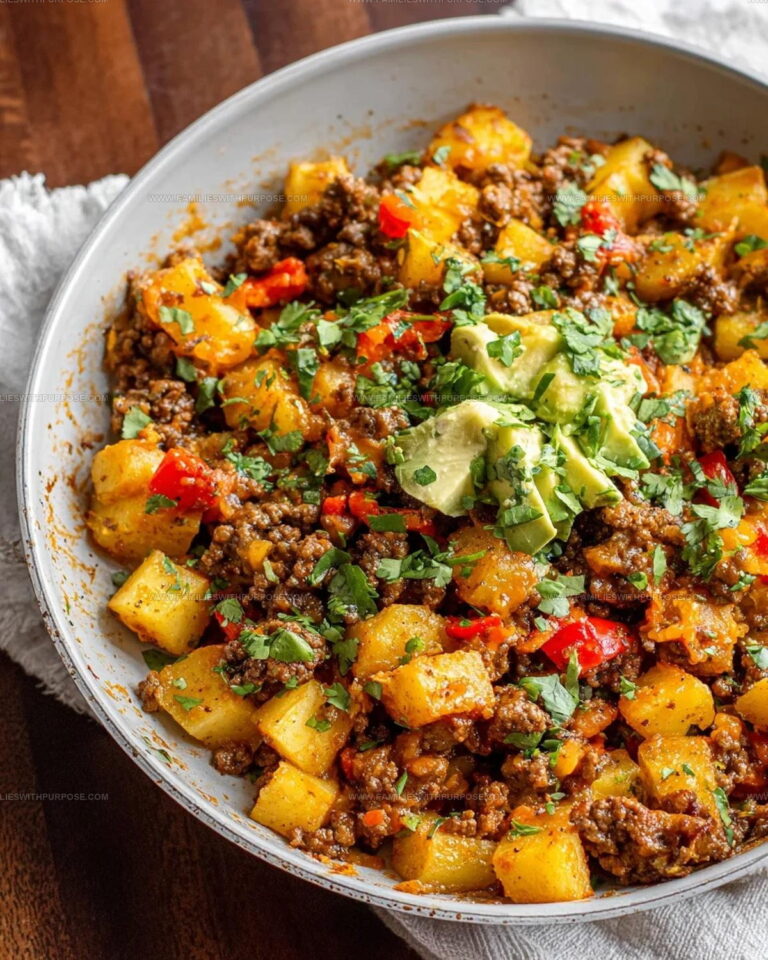 Tex Mex Ground Beef Potato Skillet Recipe