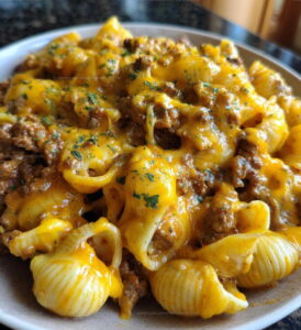 Comfort-Style Creamy Beef Shells Recipe