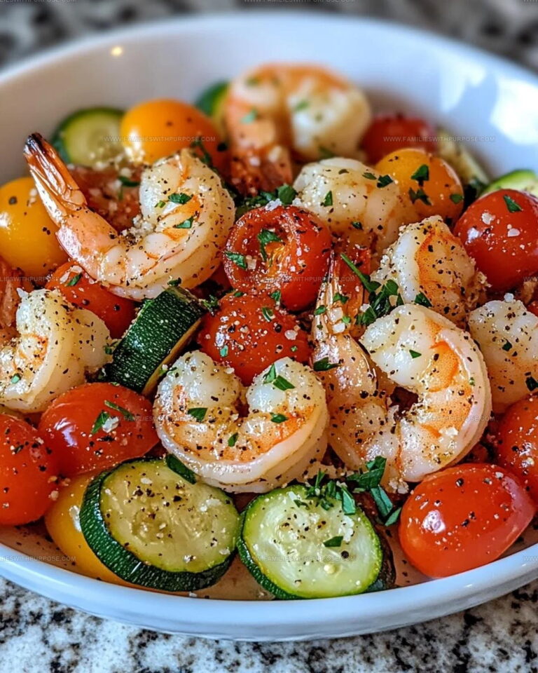 One Pan Garlic Parmesan Shrimp Veggies Recipe