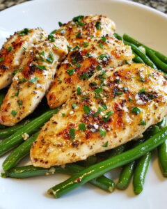 Garlic Parmesan Chicken with Green Beans Recipe