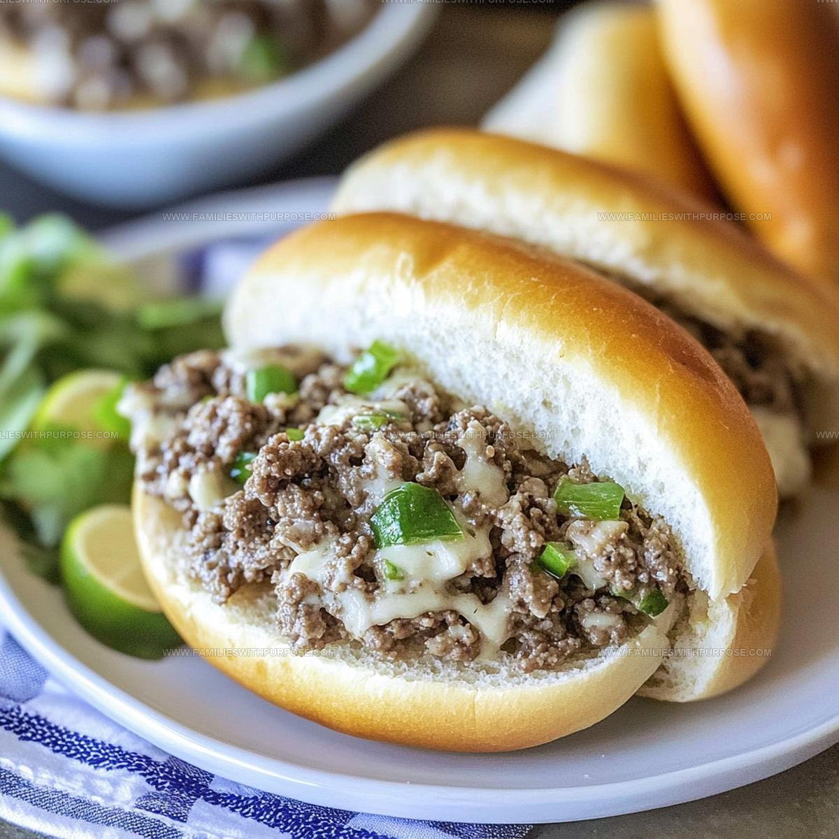 Classic Ground Beef Philly Cheese Steak Recipe