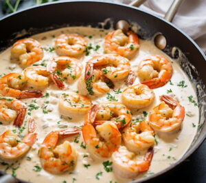 Cream-Sauced Creamy Garlic Shrimp Recipe