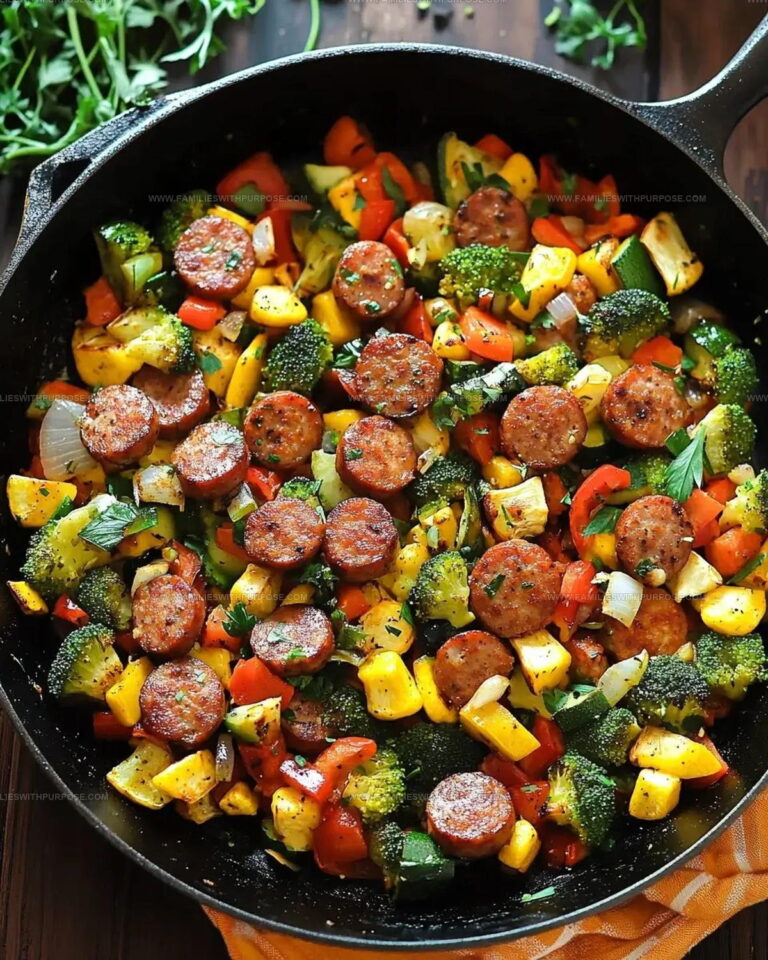 Mediterranean Sausage And Veggies Skillet Recipe
