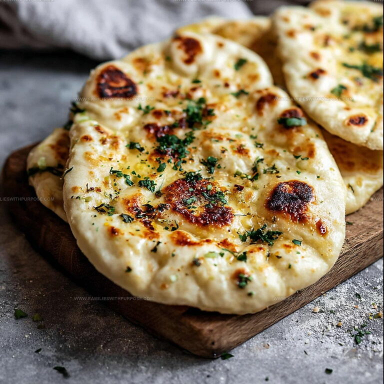 Homemade Garlic Naan Bread Recipe