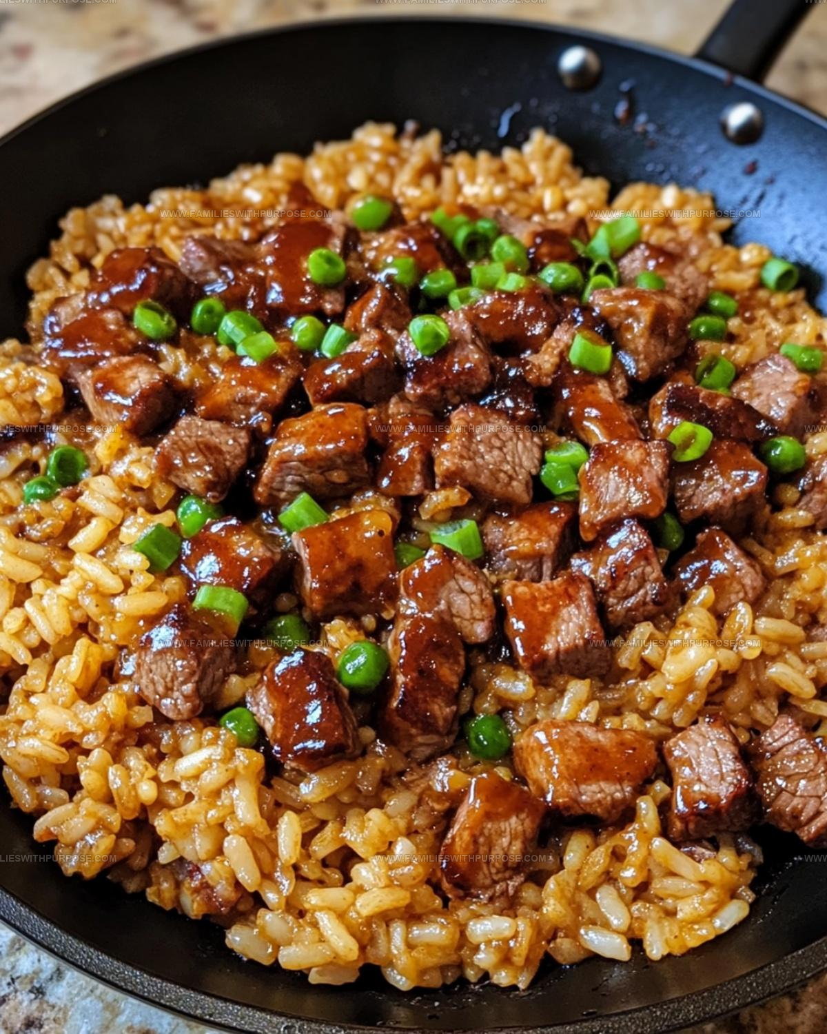 Honey BBQ Steak Rice Recipe