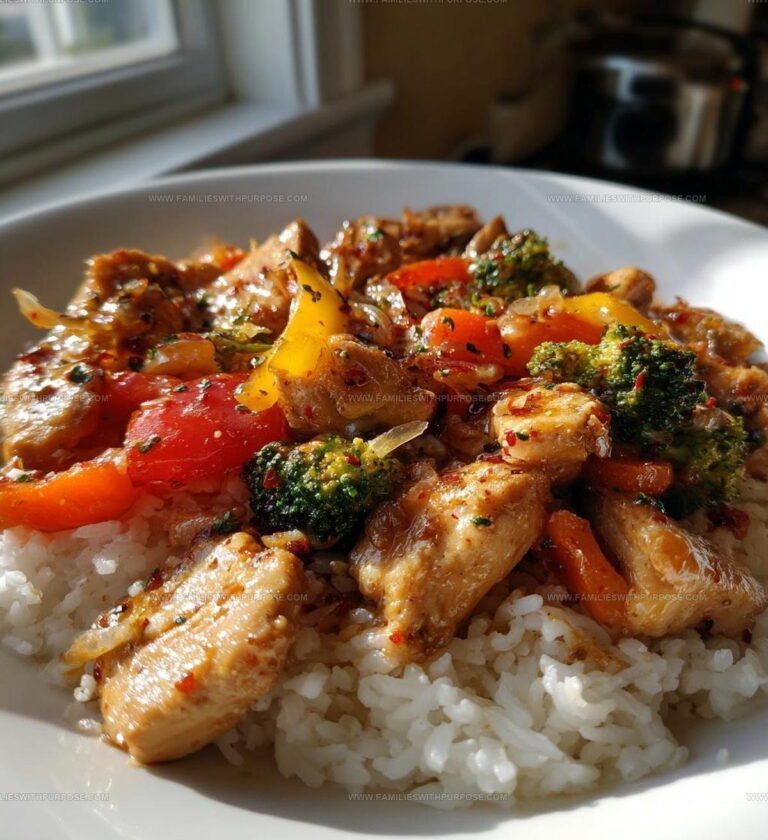 Spicy Garlic Chicken Stir Fry Rice Recipe