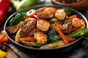 Surf And Turf Steak And Shrimp Stir Fry Recipe