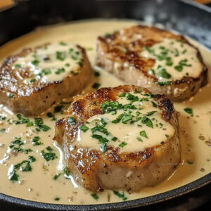 Creamy Garlic Boneless Pork Chops Recipe